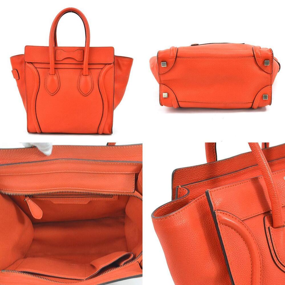 Celine Luggage Shopper Handbag Red Leather - Picture 3 of 4